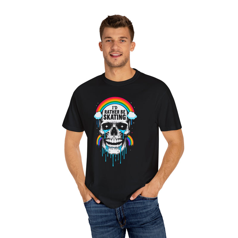 I'd Rather Be Skating Skull T-Shirt