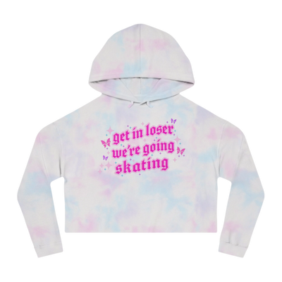 Get In Loser We're Going Skating Cropped Hoodie - Adults Skate Too LLC