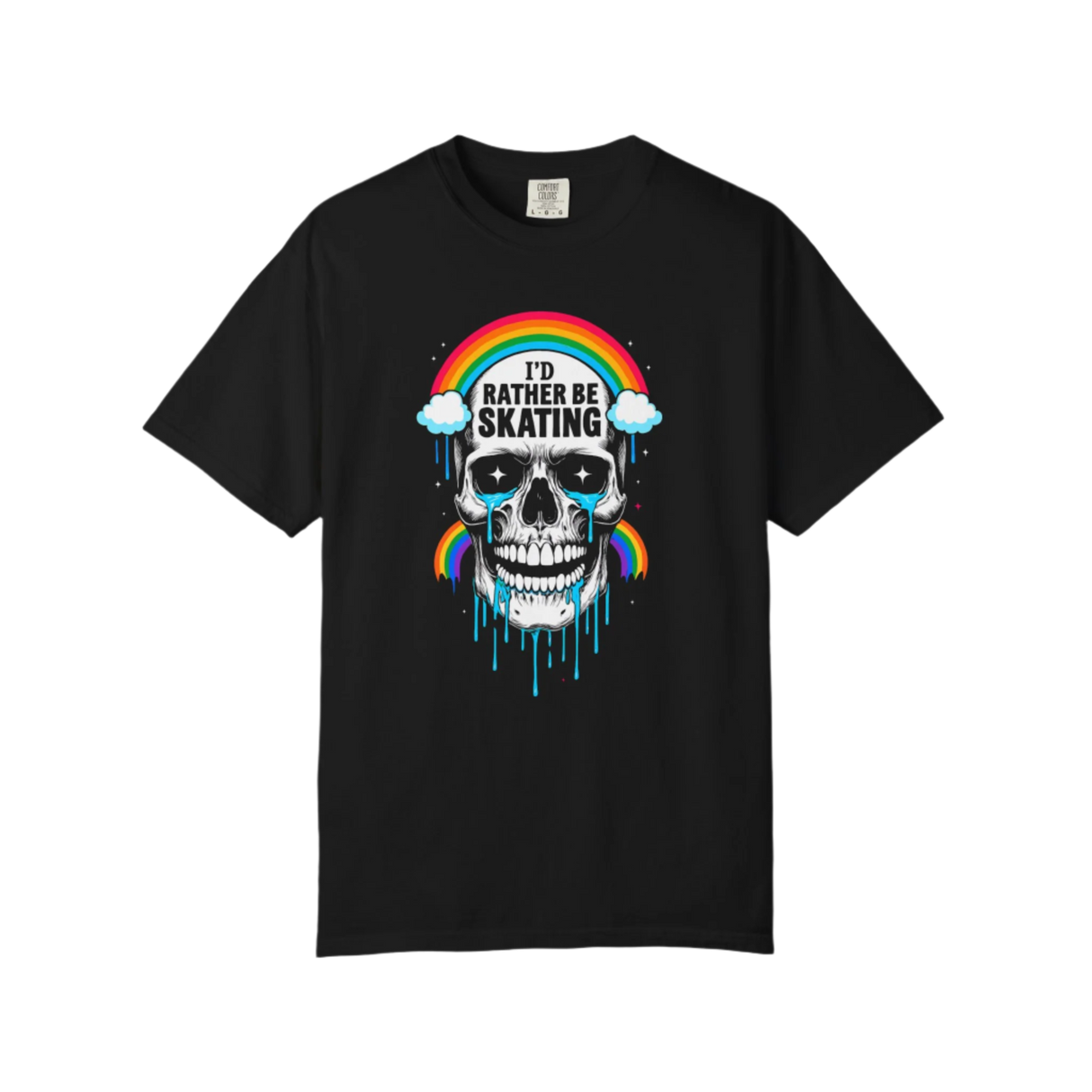 I'd Rather Be Skating Skull T-Shirt