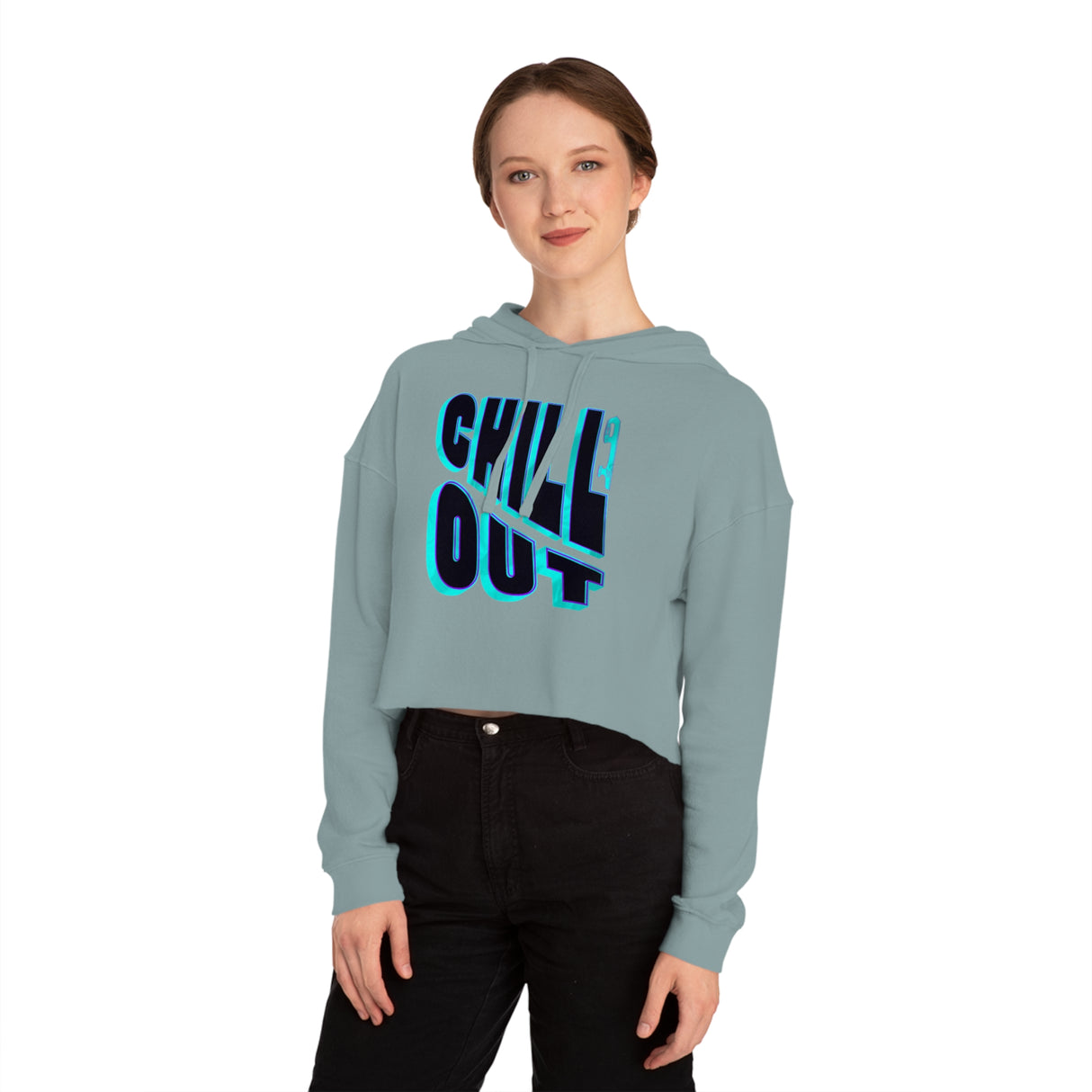 Chill Out Women’s Cropped Hooded Sweatshirt