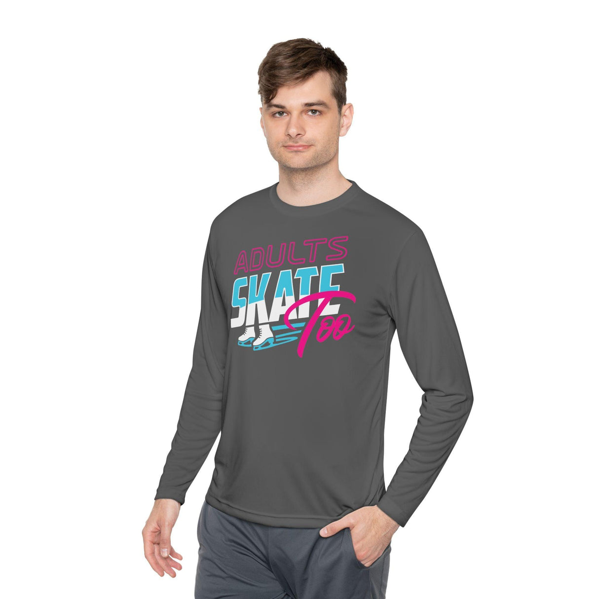 Retro Unisex Lightweight Long Sleeve T-Shirt - Adults Skate Too LLC