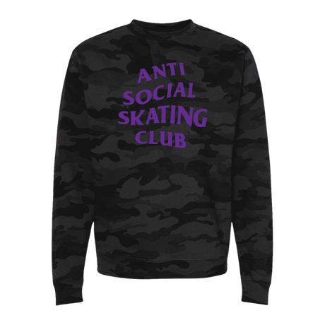 Anti Social Skating Club Camo Sweatshirt - Adults Skate Too LLC