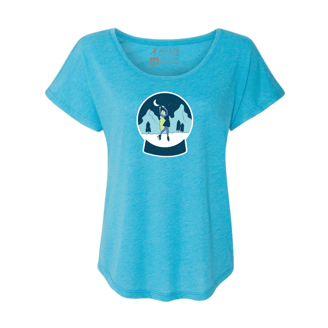 Snow Globe Skater Dolman Tee - Adults Skate Too LLC