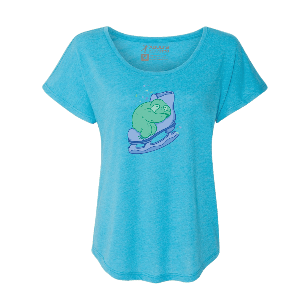 Skating Sloth Dolman Tee - Adults Skate Too LLC