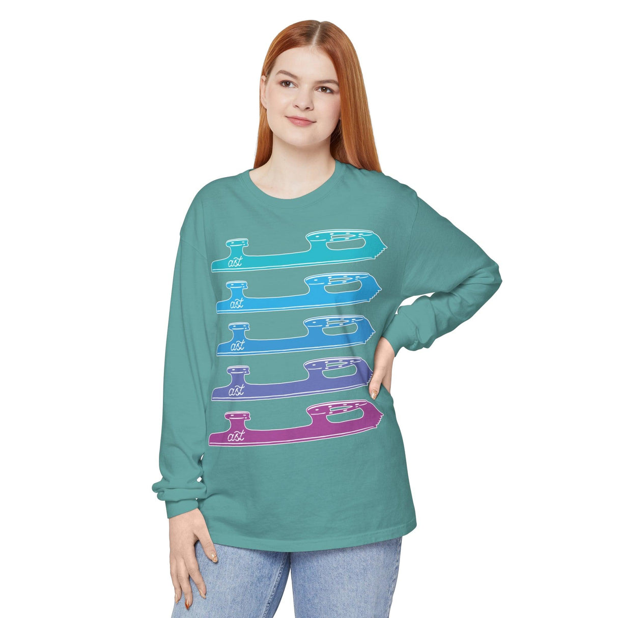 Blade Gradient Unisex Long Sleeve T-Shirt - Adults Skate Too LLC