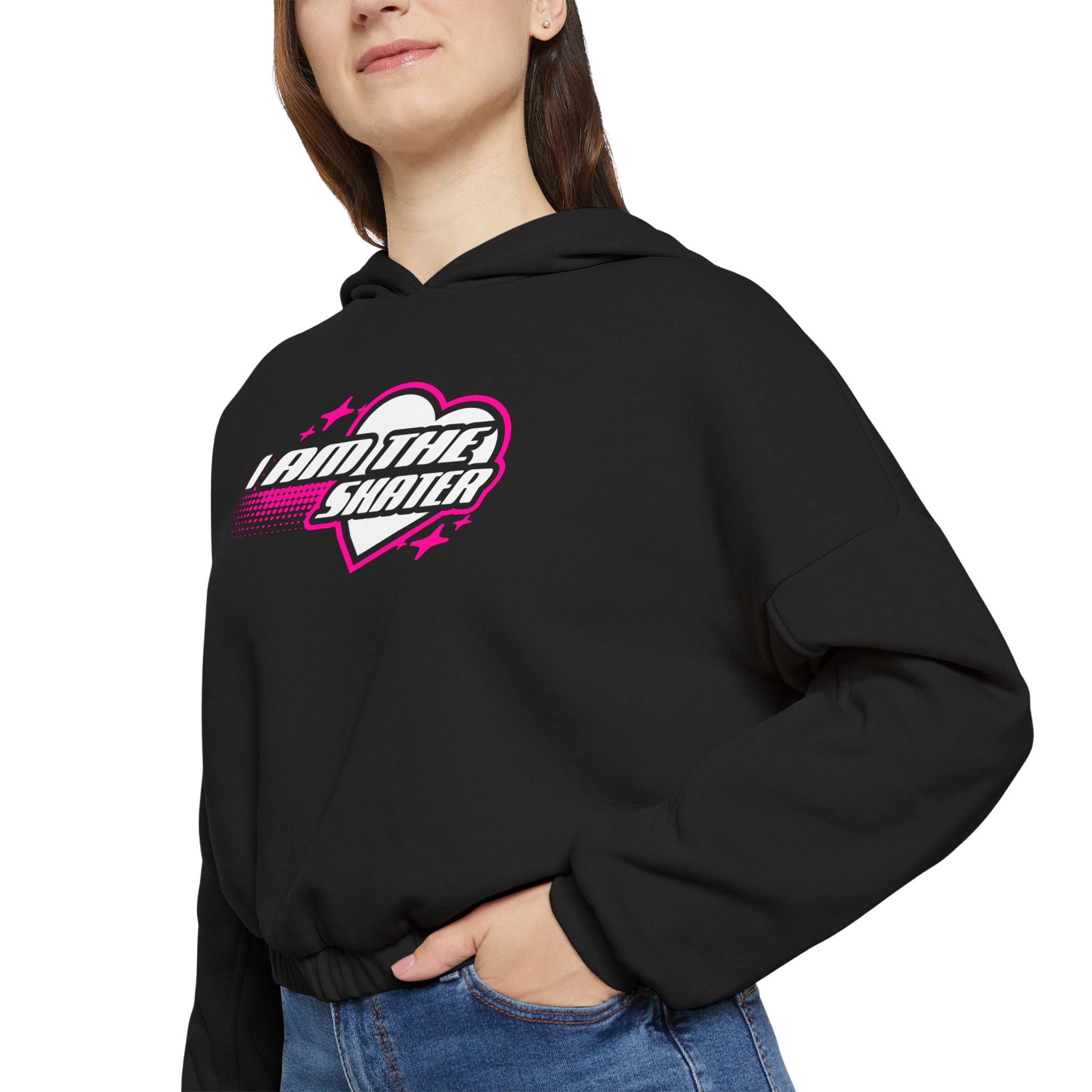 I Am The Skater Cinched Bottom Hoodie - Adults Skate Too LLC
