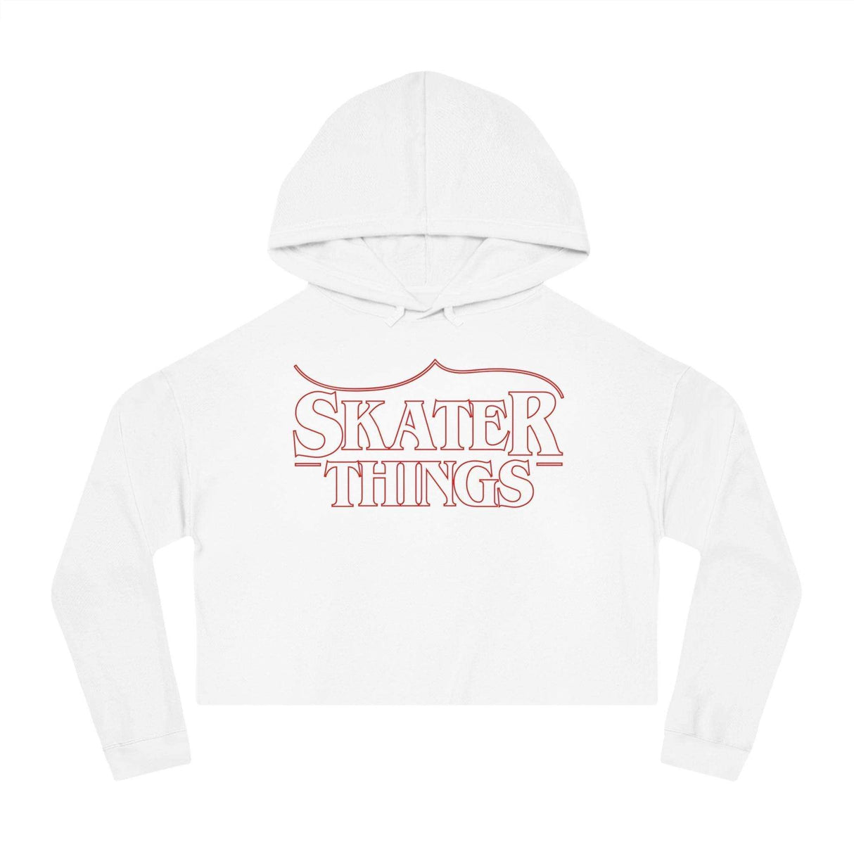 Skater Things Women’s Cropped Hooded Sweatshirt - Adults Skate Too LLC