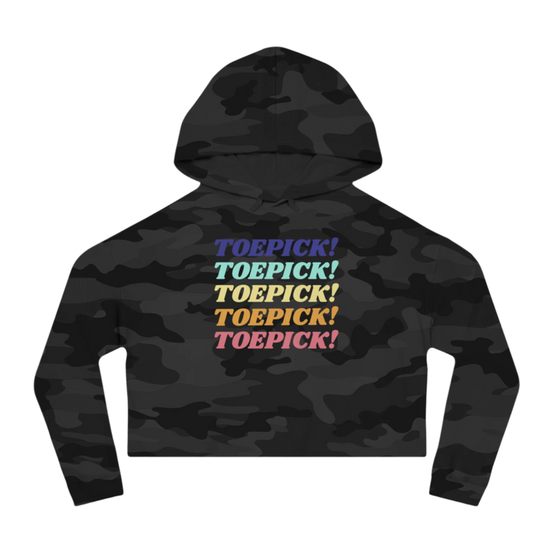 Toepick! Cropped Hoodie - Adults Skate Too LLC