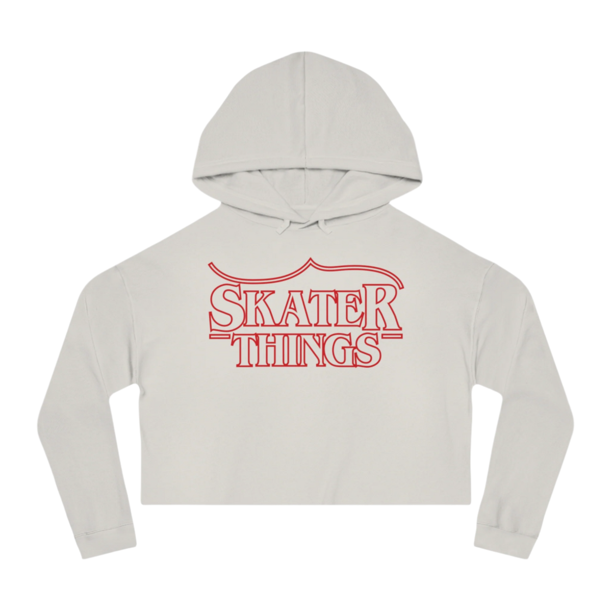 Skater Things Cropped Hooded Sweatshirt - Adults Skate Too LLC