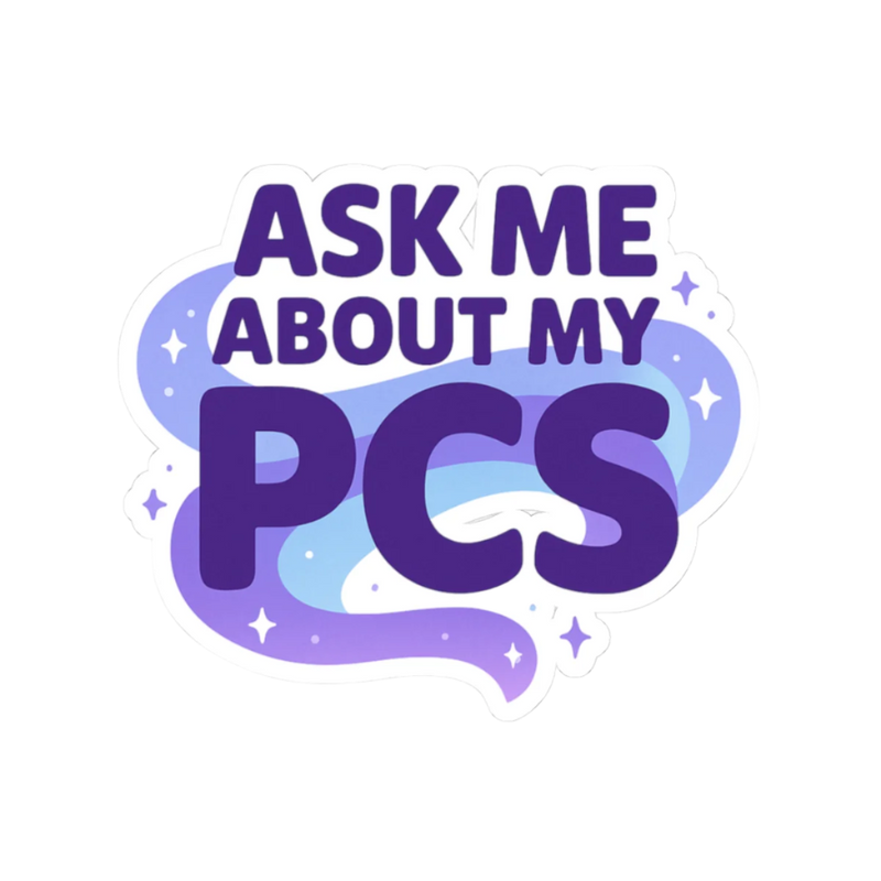 Ask Me About My PCS – Vinyl Sticker - Adults Skate Too LLC