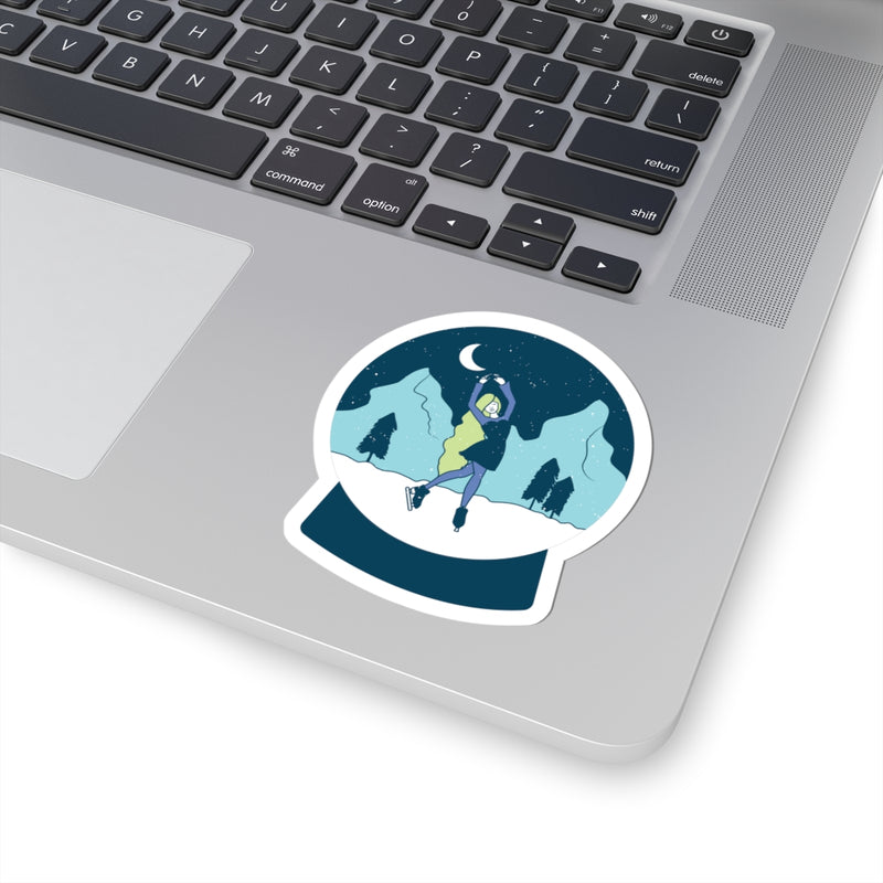 Winter Wonderland – Vinyl Snow Globe Sticker - Adults Skate Too LLC