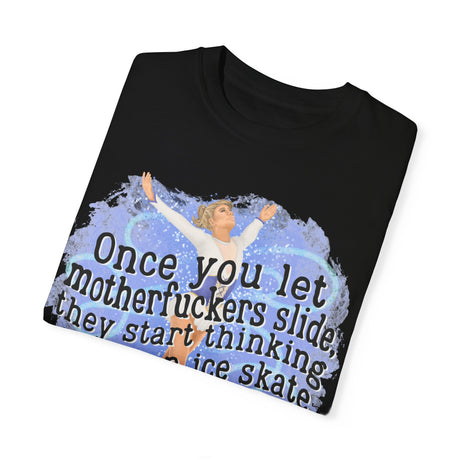 Let 'Em Slide [Uncensored] Unisex T-Shirt - Adults Skate Too LLC