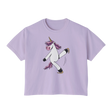 Skating Unicorn Women's Boxy Tee