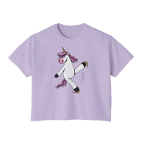 Skating Unicorn Women's Boxy Tee