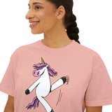 Skating Unicorn Women's Boxy Tee