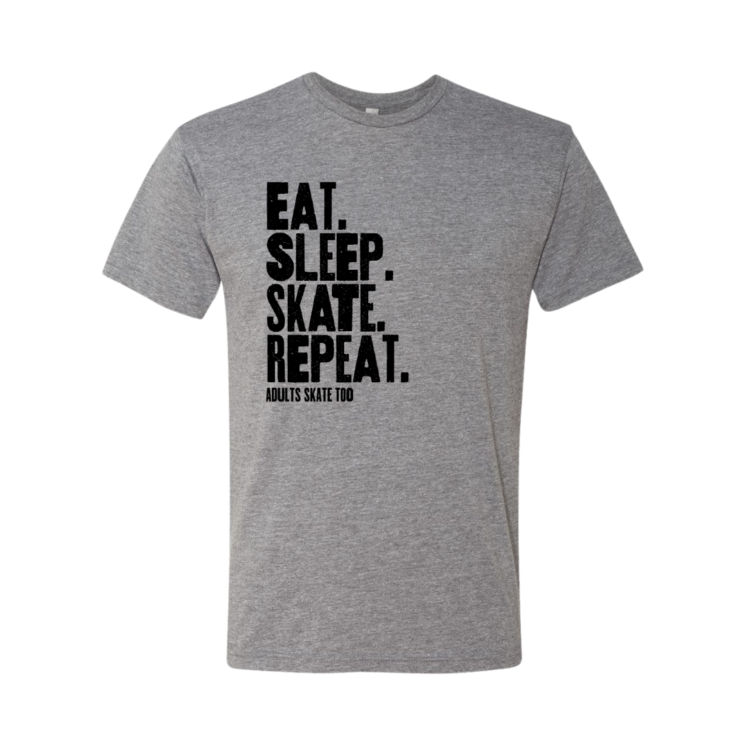 Eat Sleep Skate Repeat T-Shirt - Adults Skate Too LLC