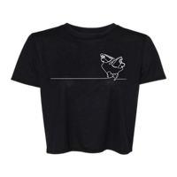 Ice Skate Heartstrings Flowy Crop