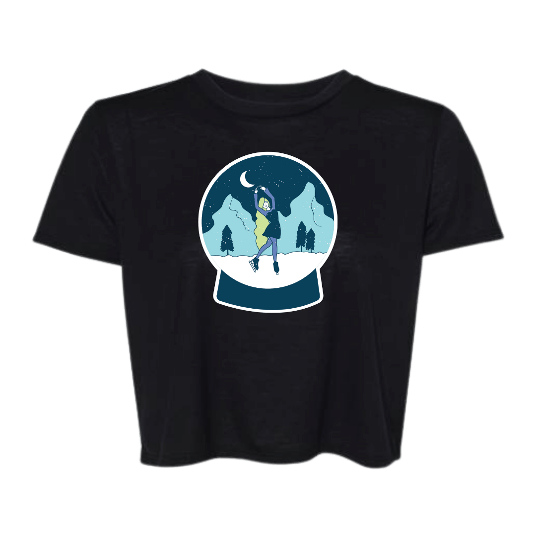 Snow Globe Skater Flowy Crop - Adults Skate Too LLC