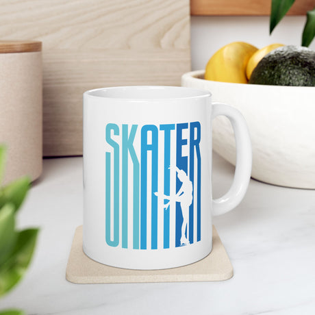 Ombre Skater Ceramic Mug - 11oz - Adults Skate Too LLC
