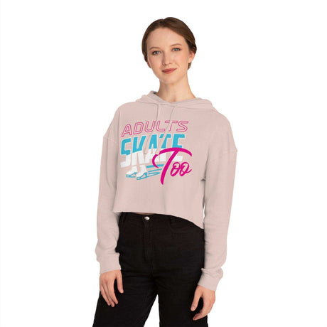 Retro Women’s Cropped Hooded Sweatshirt - Adults Skate Too LLC