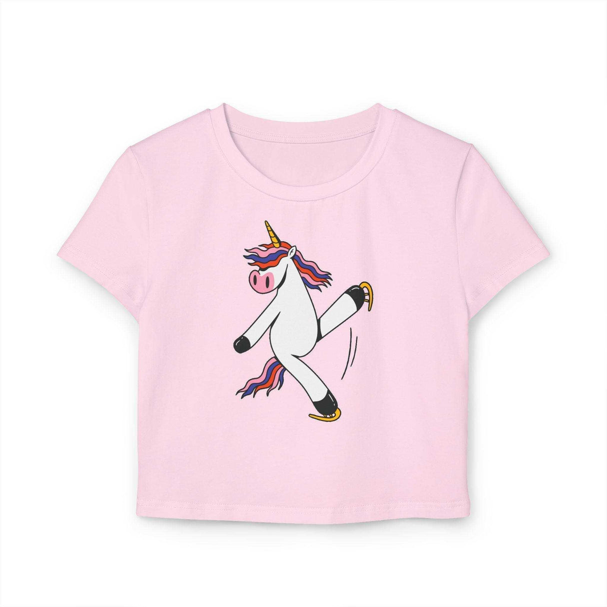 Unicorn Women's Baby Tee - Adults Skate Too LLC