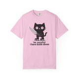 Knife Shoes Cat T-Shirt