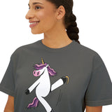 Skating Unicorn Women's Boxy Tee