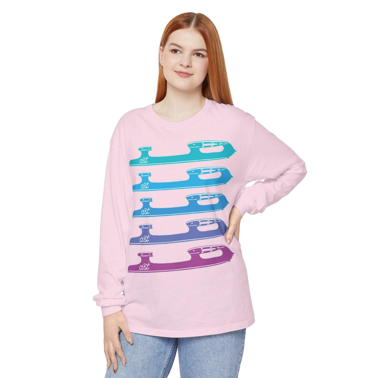 Blade Gradient Unisex Long Sleeve T-Shirt - Adults Skate Too LLC