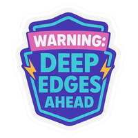 Warning: Deep Edges Ahead Stickers - Adults Skate Too LLC