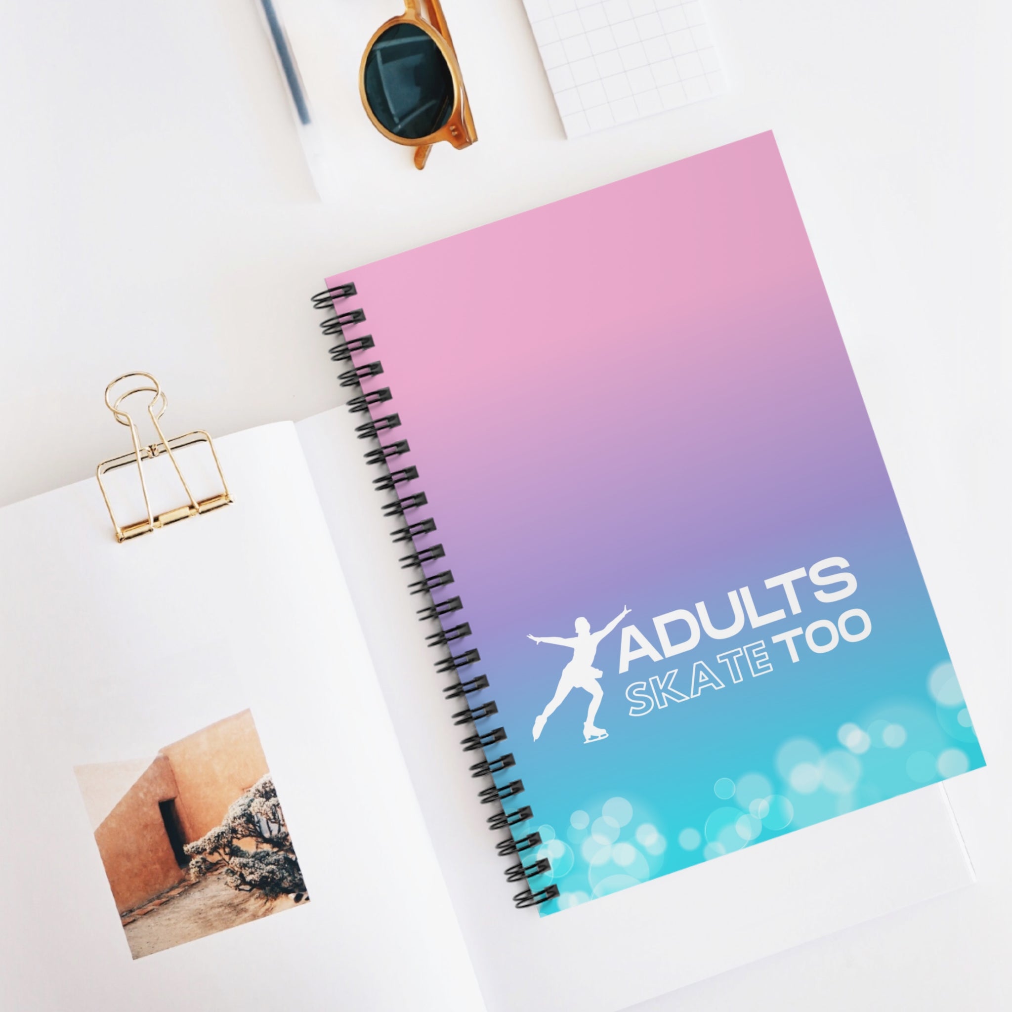 Adults Skate Too Ombre Bokeh Notebook