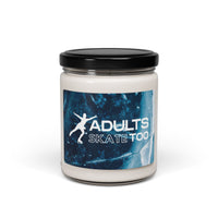 Jar with a black lid and 'Adults Skate Too' label on a white background