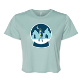 Snow Globe Skater Flowy Crop - Adults Skate Too LLC