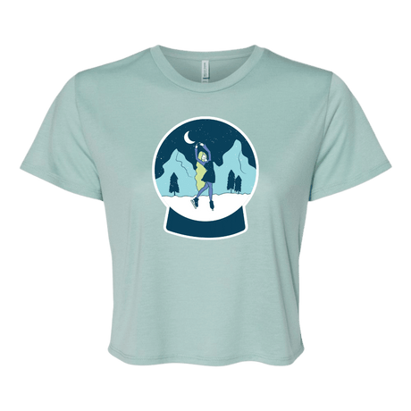 Snow Globe Skater Flowy Crop - Adults Skate Too LLC