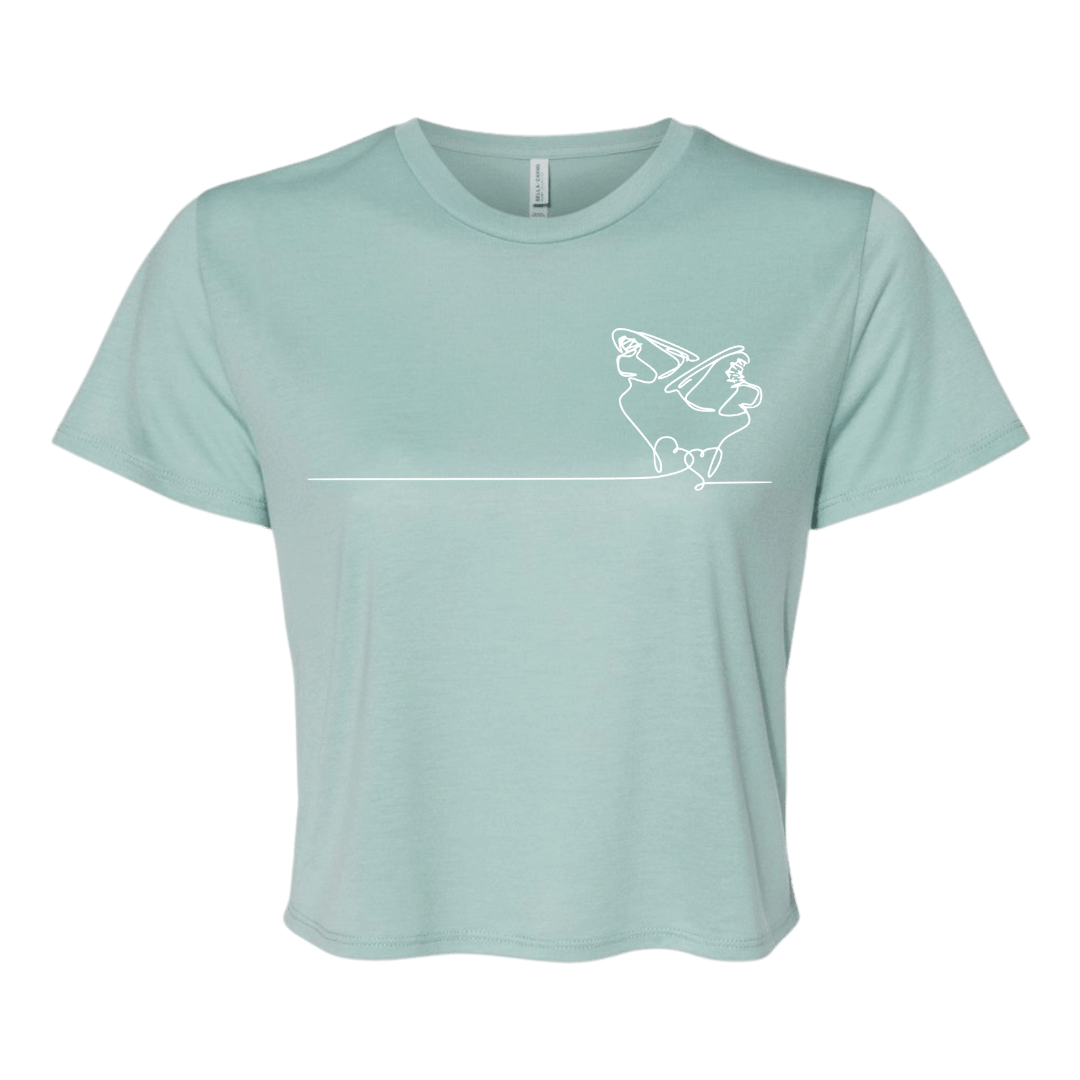 Ice Skate Heartstrings Flowy Crop