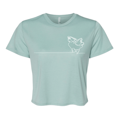 Ice Skate Heartstrings Flowy Crop