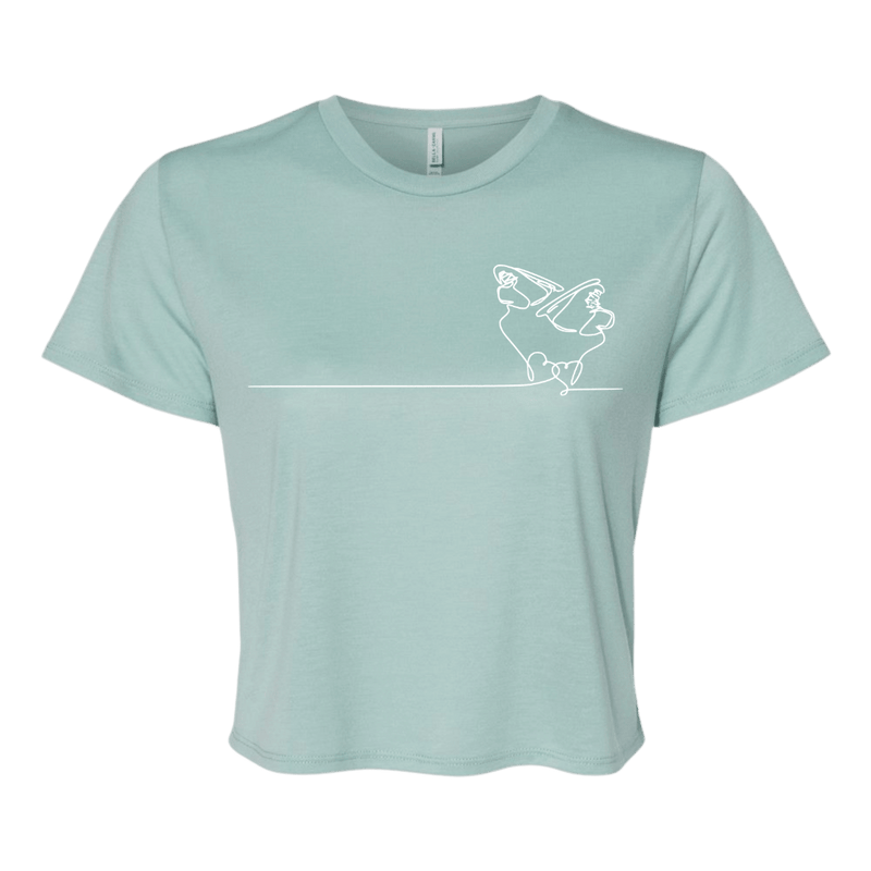 Ice Skate Heartstrings Flowy Crop
