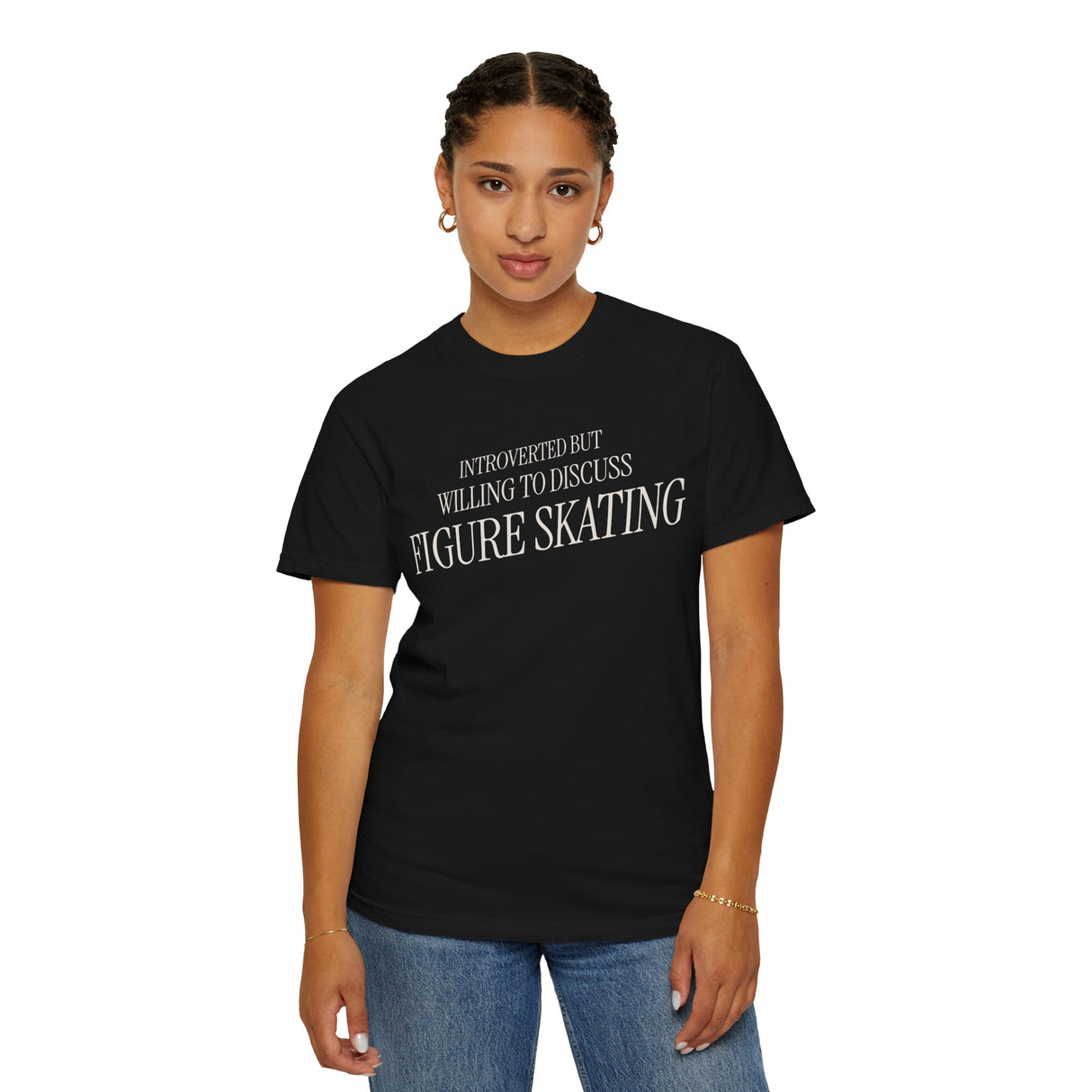 Introverted but Willing to Discuss Figure Skating T-Shirt - Adults Skate Too LLC