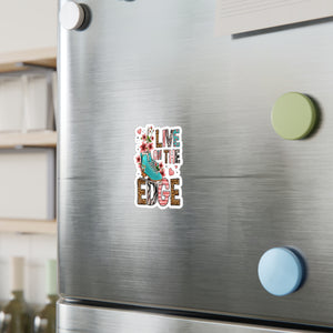 Live on the Edge Ice Skate Vinyl Decals - Adults Skate Too LLC