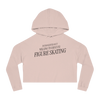 Introverted But Willing To Discuss Skating Cropped Hoodie - Adults Skate Too LLC