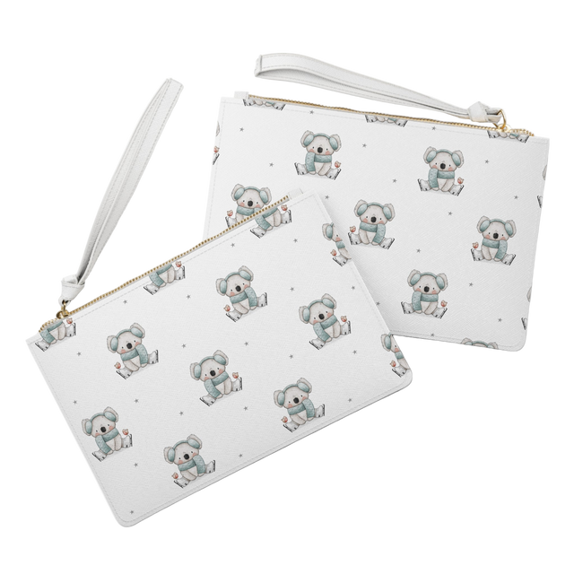 Koala On Ice Zip Clutch