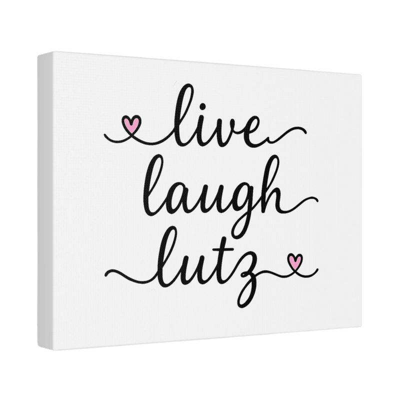 Live Laugh Lutz Canvas Wall Art 12"x 9" - Adults Skate Too LLC
