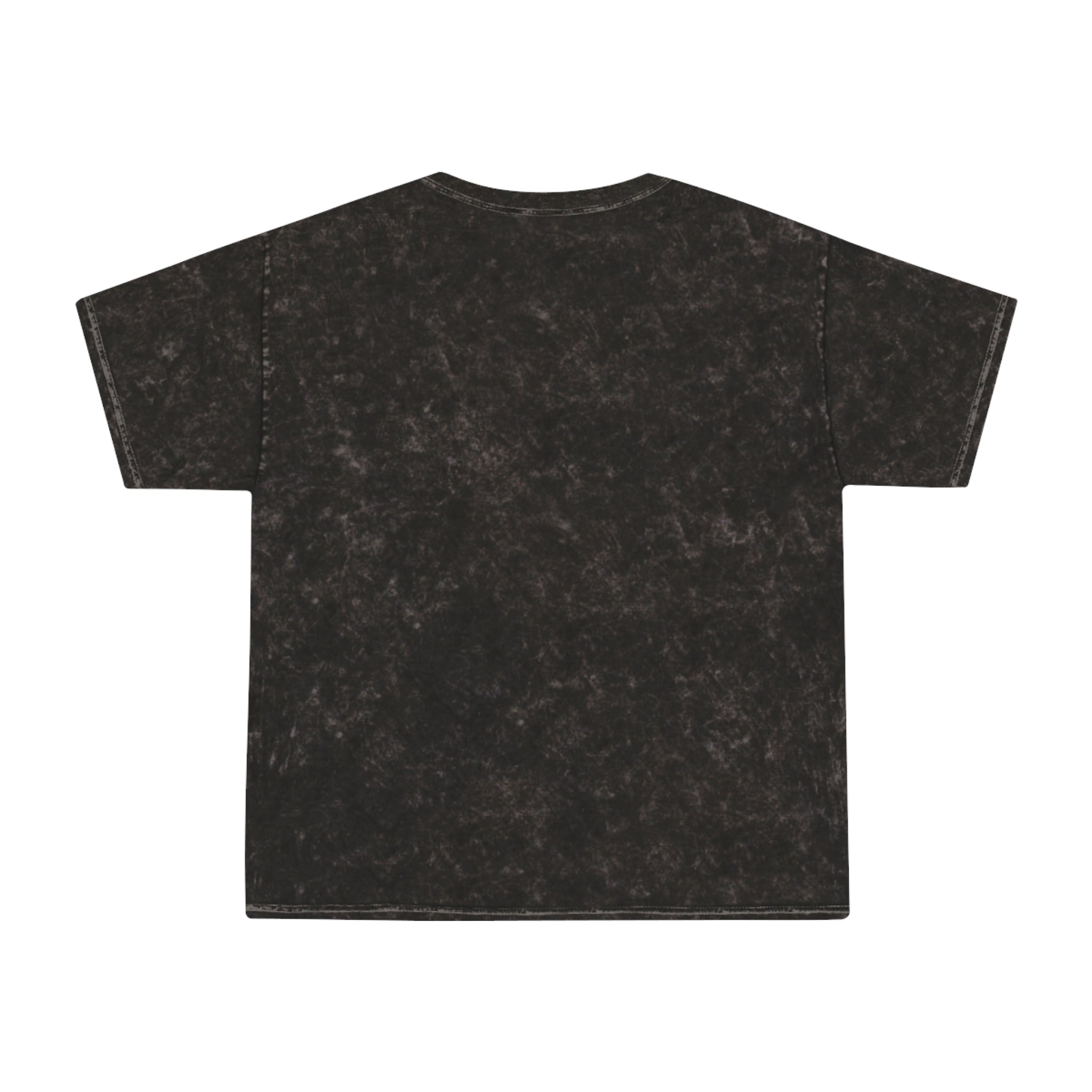 Black t-shirt on a white background