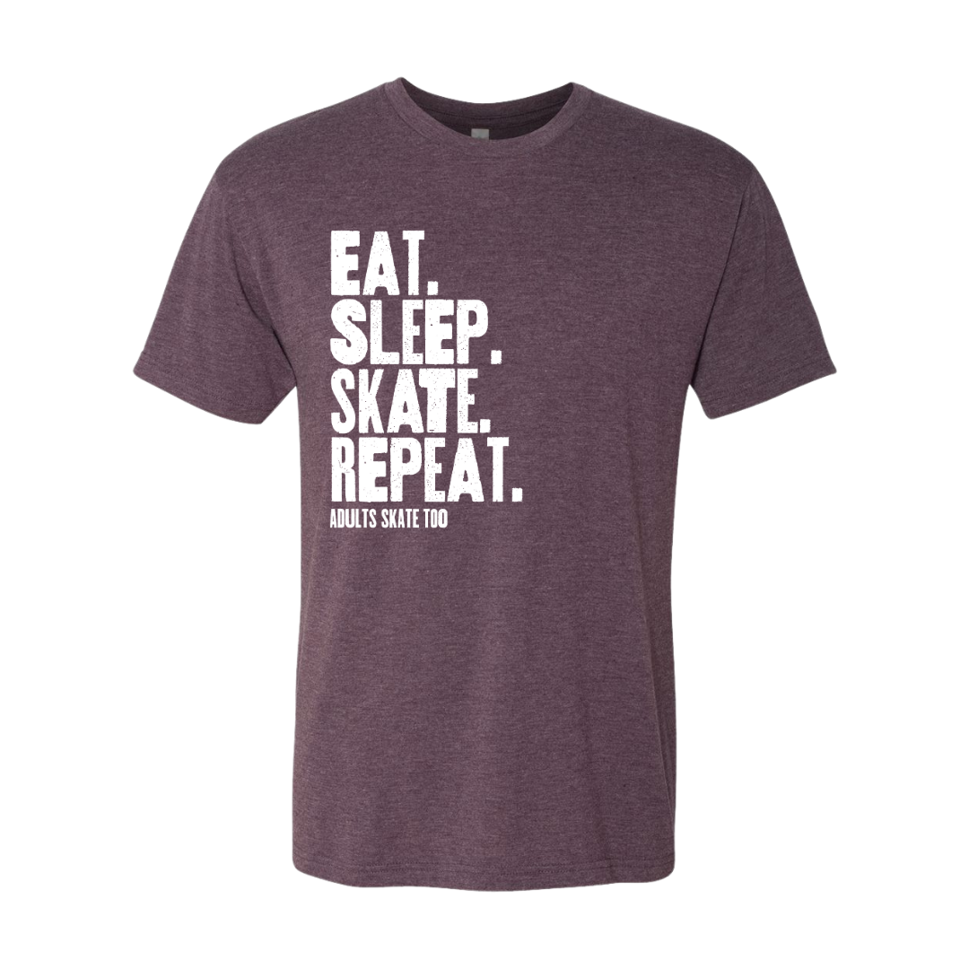 Eat Sleep Skate Repeat T-Shirt - Adults Skate Too LLC