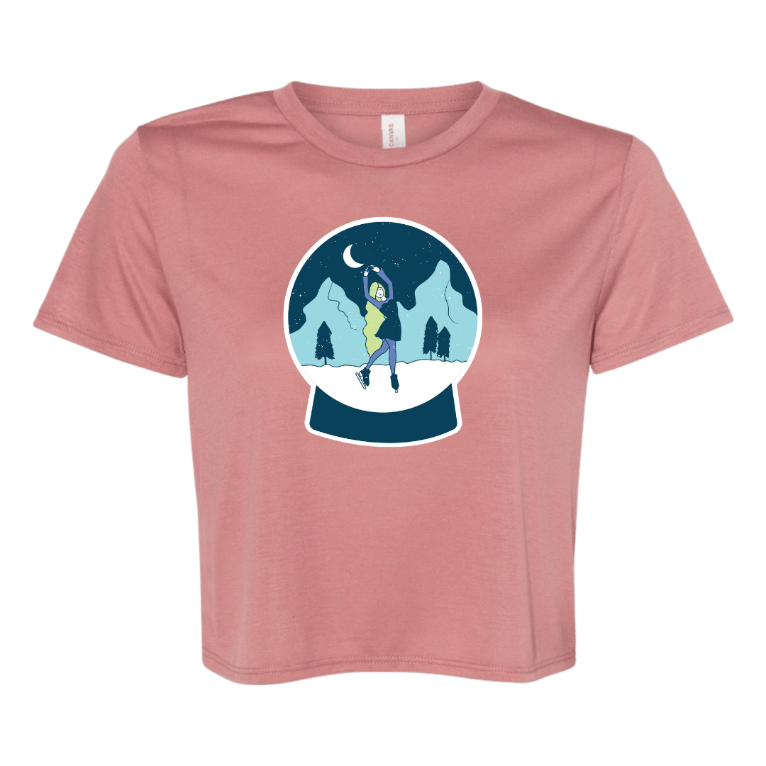 Snow Globe Skater Flowy Crop - Adults Skate Too LLC