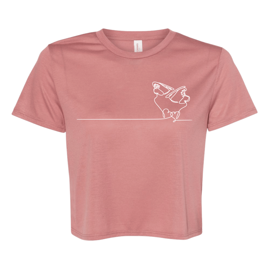 Ice Skate Heartstrings Flowy Crop