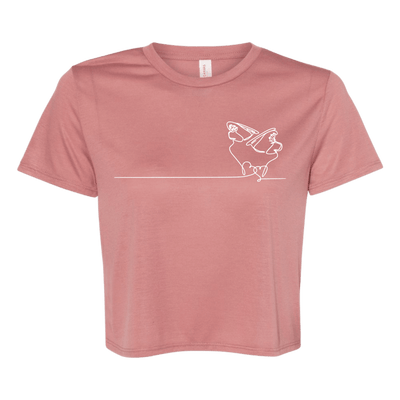 Ice Skate Heartstrings Flowy Crop
