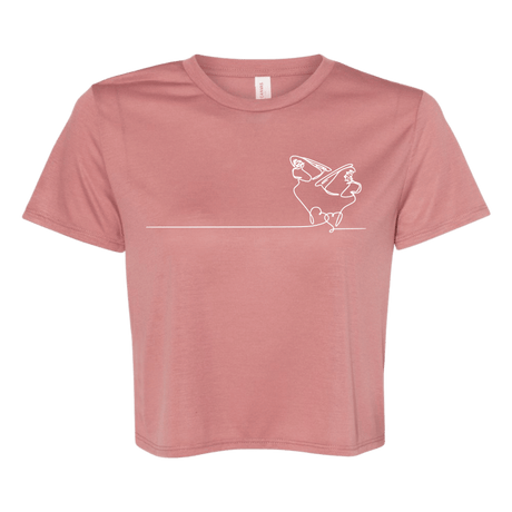 Ice Skate Heartstrings Flowy Crop - Adults Skate Too LLC