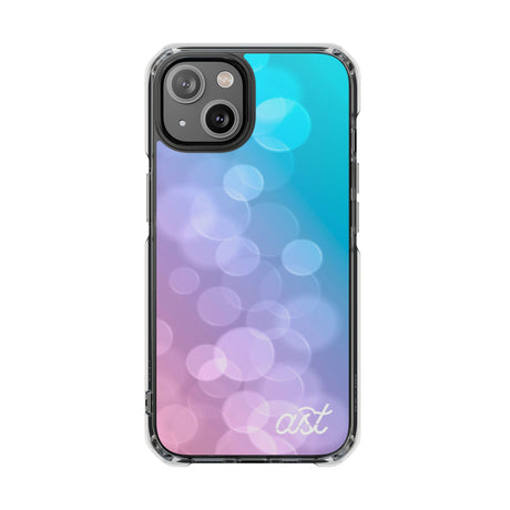 Magnetic Clear Impact Cases - Colorful Bokeh Design for Protection & Style