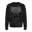 Languages Camo Sweatshirt - Adults Skate Too LLC