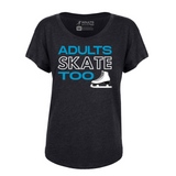 [VAULT] Adults Skate Too Women's Tees (Multiple Designs/Styles) - 2XL 3XL - Adults Skate Too LLC